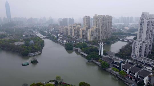 4k 航拍浙江温州城市建筑景观