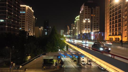 杭州拱墅区夜景航拍