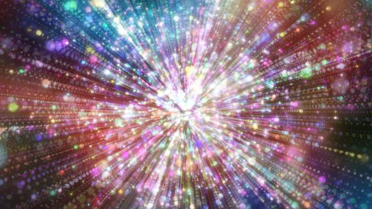 唯美梦幻彩色粒子光线婚礼舞台晚会演出背景