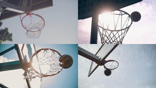【合集】篮球投篮进球特写视频素材模板下载