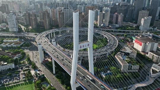 上海南浦大桥航拍