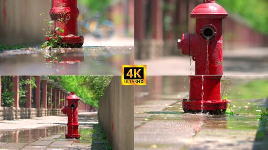 漏水的消防栓高清在线视频素材下载