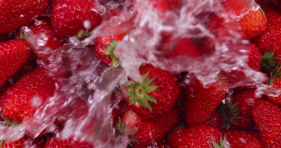 水果 牛奶草莓视频素材