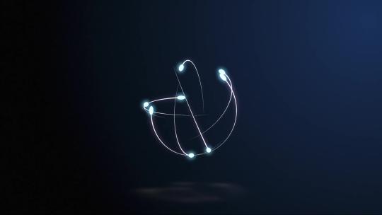 原子模型旋转合并背景视频