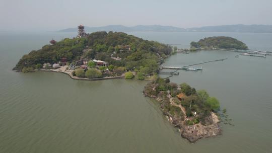 原创 江苏无锡鼋头渚太湖仙岛自然风光航拍