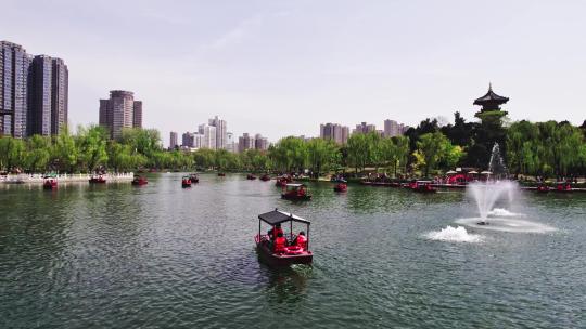 西安城市印迹-兴庆宫公园16视频素材模板下载