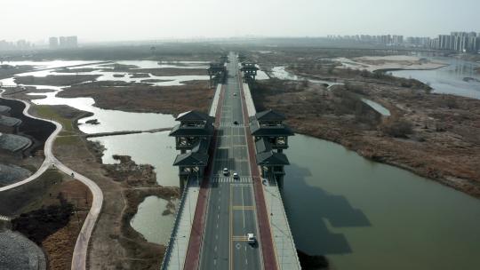 合集_西安灞渭桥4k航拍视频素材模板下载