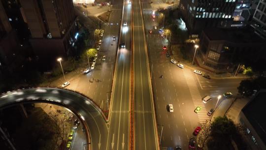 成都岷江路夜景航拍