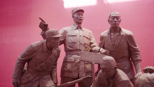 郯城党性教育基地雕像4K素材视频素材模板下载