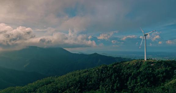 山岭风力发电延时