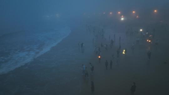 青岛第三海水浴场航拍