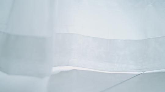 唯美清新窗帘窗纱飘动视频素材