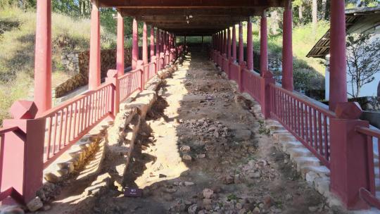 航拍古窑遗址窑壁陶瓷碎片土文化残存迹艺术