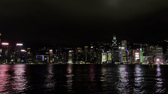 香港维多利亚港香港岛夜景