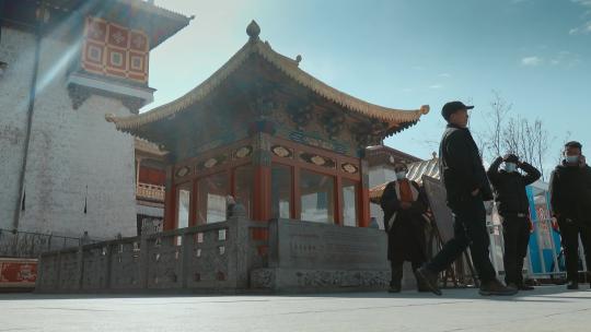 西藏旅游风光拉萨八廓街大昭寺唐蕃会盟碑