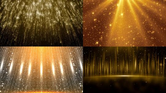 【合集】金色粒子抽象晚会颁奖背景视频素材模板下载