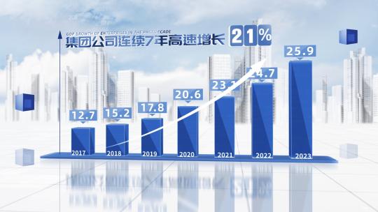 简洁明亮数据柱状图