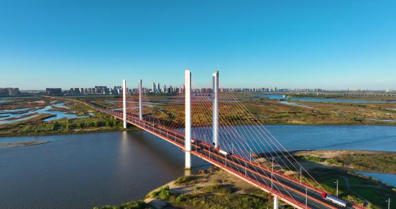 哈尔滨四方台大桥航拍4K