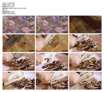 厨房基础：专业切香菇技巧演示高清在线视频素材下载