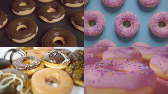 【合集】甜甜圈 美食 热量 甜食视频素材模板下载