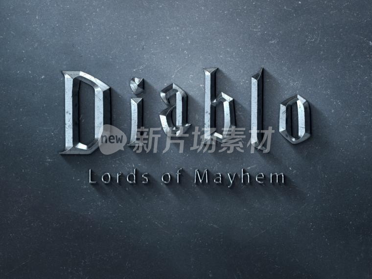 金属特效字体PSD+字体