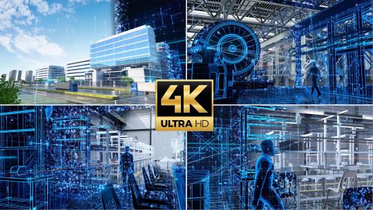 AE 科技企业 数字化厂房 工业园区高清AE视频素材下载