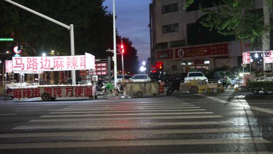 淄博马路街景夜景