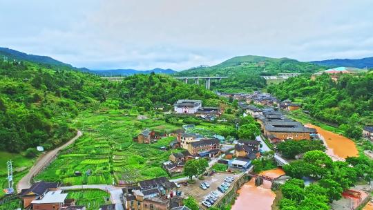 永定土楼 福建龙岩永定土楼4K航拍