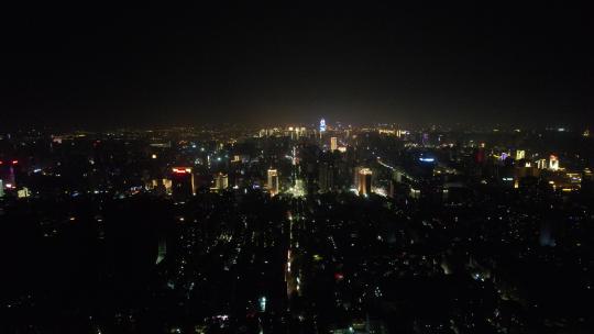 郑州城市夜景灯光航拍