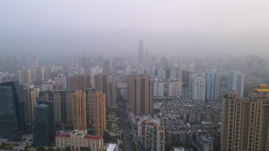 4k 航拍浙江温州城市建筑天际线