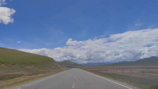 驾驶员视角自驾游川藏线318国道毛垭草原