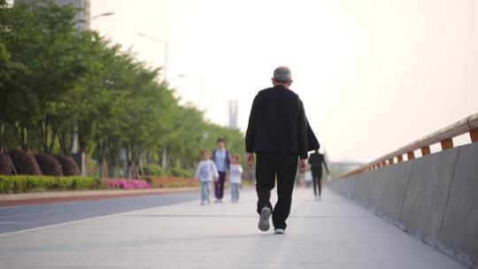 杭州滨江最美樱花跑道之江绿道跑步素材