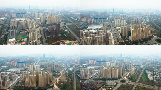 4K陕西韩城航拍城市风光城市宣传多组镜头高清在线视频素材下载