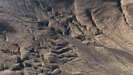 西藏大地沟壑纹理航拍