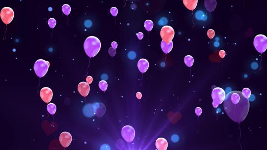五彩气球粒子动态背景视频