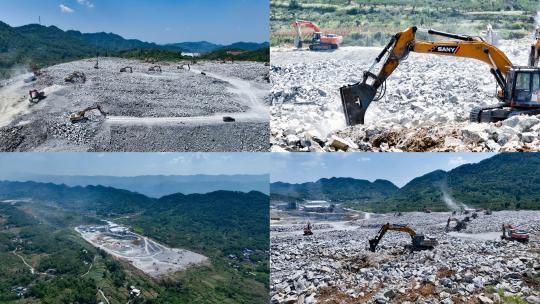 4K航拍矿山采石露天矿山高清在线视频素材下载