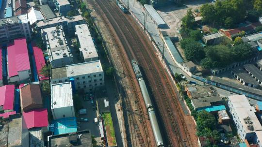 合集_新乡铁路火车运输4K航拍
