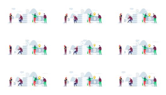 商务企业区块链数字币高清AE视频素材下载