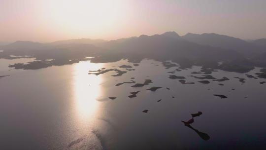 4k航拍浙江杭州千岛湖