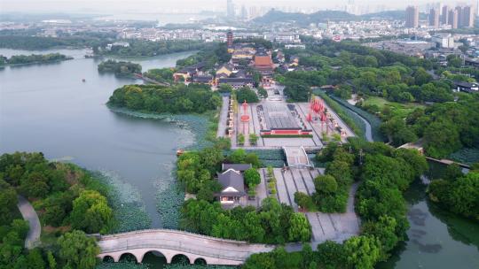 江苏省镇江市金山寺航拍风光