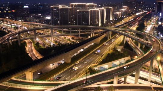 义乌交通地标夜景