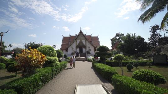 泰国楠府普明寺外部空境，分辨率4K
