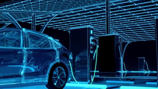 C4D+AE全息汽车行驶新能源未来科技