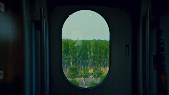 火车窗外 旅行 火车上 火车行驶 车窗外视频素材模板下载