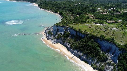 Trancoso海滩在Porto Seguro Bahia巴西。国际海滩。