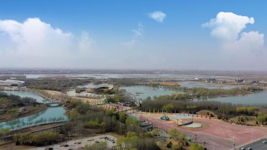 航拍银川花博园1080P