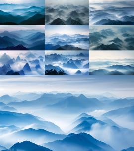 水墨山水云雾中国风视频素材高清在线视频素材下载