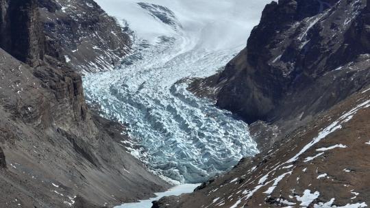 曲登尼玛冰川航拍视频素材模板下载