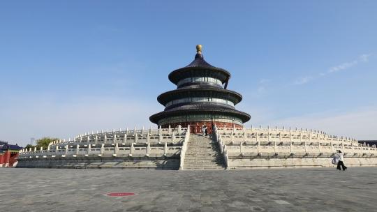 北京天坛外景全景视频