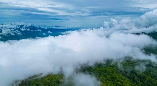 山云雾生态大自然晨雾山川山林雾航拍